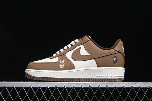 【340】[DF0188-013]-[AIR FORCE 1 07 LOW BAPE WHITE/BROWN]-[WOMAN:36-39]-[MAN:40-45]