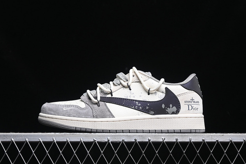 【380】[DM9288-002]-[TRAVIS SCOTT X FRAGMENT DESIGN X AIR JORDAN 1 LOW OG SP WHITE/BLACK/GREY]-[36-45]