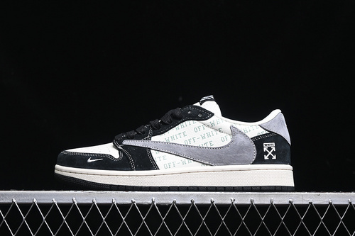 【360】[SJ2068-108]-[TRAVIS SCOTT X FRAGMENT DESIGN X AIR JORDAN 1 LOW OG SP WHITE/GREY/BLACK]-[36-45]