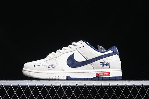【360】[SJ2068-271]-[SB DUNK LOW SUPREME OFF WHITE/BLUE]-[WOMAN:36-39]-[MAN:40-45]