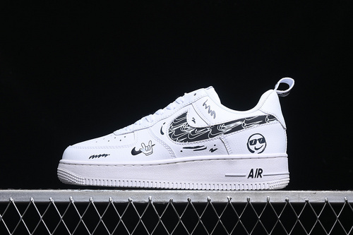 【320】[FB8971-020]-[AIR FORCE 1 07 LOW SMILEY FACE WHITE/BLACK]-[WOMAN:36-39]-[MAN:40-45]