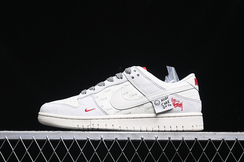 【360】[YX5066-218]-[SB DUNK LOW WHITE/GREY/RED]-[WOMAN:36-39]-[MAN:40-45]