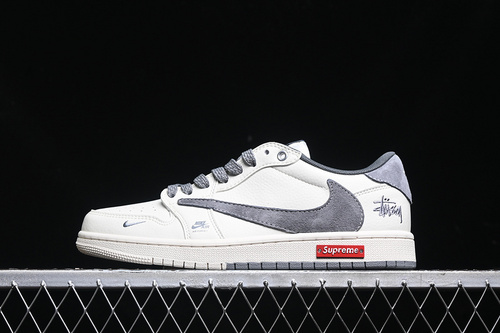 【380】[SJ2068-125]-[TRAVIS SCOTT X FRAGMENT DESIGN X AIR JORDAN 1 LOW OG SP WHITE/GREY/RED]-[36-45]