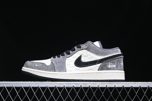 【360】[SJ9950-029]-[AIR JORDAN 1 LOW WHITE/GREY/BLACK]-[WOMAN:36-39]-[MAN:40-45]
