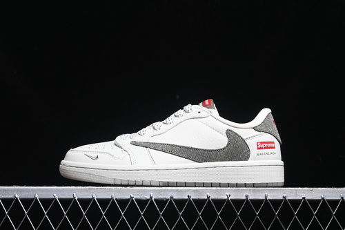 【360】[JH6088-609]-[TRAVIS SCOTT X FRAGMENT DESIGN X AIR JORDAN 1 LOW OG SP OFF WHITE/GREY]-[36-45]