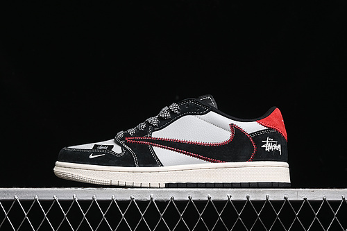 【360】[SJ2068-133]-[TRAVIS SCOTT X FRAGMENT DESIGN X AIR JORDAN 1 LOW OG SP BLACK/RED/WHITE]-[36-45]