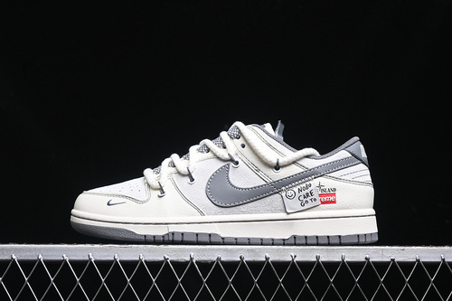 【380】[YX5066-203]-[SB DUNK LOW SUPREME WHITE/GREY]-[WOMAN:36-39]-[MAN:40-45]