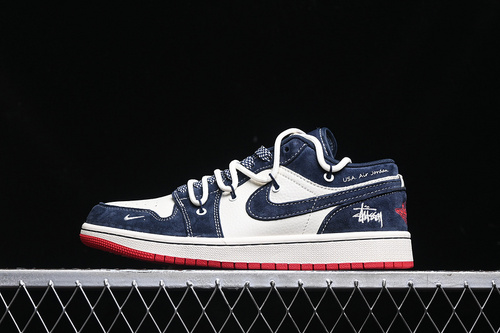 【380】[SJ9950-049]-[AIR JORDAN 1 LOW WHITE/RED/BLUE]-[WOMAN:36-39]-[MAN:40-45]