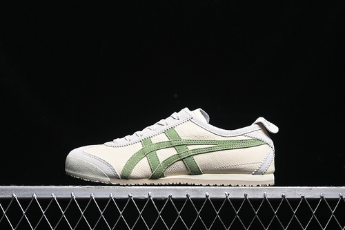 【300】[1183B391-202]-[ONITSUKATIGER MEXICO 66 WHITE/BEIGE/GREEN]-[WOMAN:36-39]-[MAN:40-44.5]