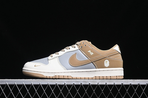 【360】[BB8969-006]-[SB DUNK LOW BAPE WHITE/BROWN/GREY]-[WOMAN:36-39]-[MAN:40-45]