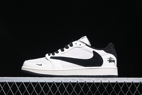 【360】[XZ6868-002]-[TRAVIS SCOTT X FRAGMENT DESIGN X AIR JORDAN 1 LOW OG SP OFF WHITE/BLACK]-[36-45]