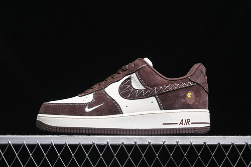【340】[KK1988-027]-[AIR FORCE 1 07 LOW BAPE WHITE/BROWN]-[WOMAN:36-39]-[MAN:40-45]