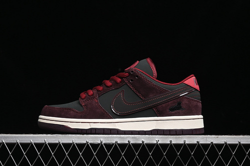 【400】[FZ1289-200]-[RIOT SKATESHOP X DUNK LOW SB MAHOGANY/DARK BEETROOT/TEAM RED/SAIL/NIGHT MAROON]