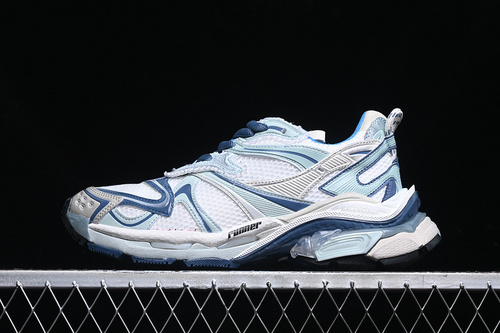 【540】[W3RXP9402]-[BALENCIAGA RUNNER KITH FOUR.COLOR 7.0 WHITE/BLUE/GREY]-[WOMAN:35-39]-[MAN:40-46]