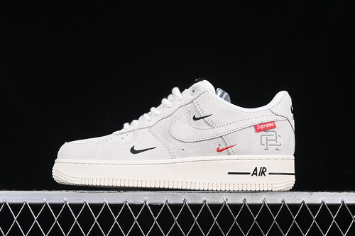 【340】[SJ6698-020]-[AIR FORCE 1 07 LOW SUPREME OFF WHITE/BLACK]-[WOMAN:36-39]-[MAN:40-45]