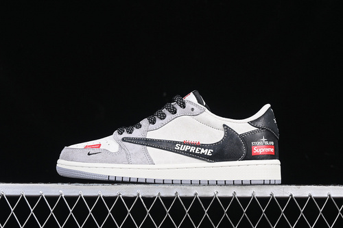 【380】[DM7866-050]-[TRAVIS SCOTT X FRAGMENT DESIGN X AIR JORDAN 1 LOW OG SP WHITE/GREY/BLACK]-[36-45]