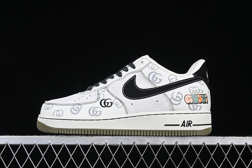 【340】[CH6336-516]-[AIR FORCE 1 07 LOW WHITE/GREY/BLACK]-[WOMAN:36-39]-[MAN:40-45]