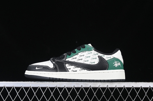 【360】[AG3702-805]-[TRAVIS SCOTT X FRAGMENT DESIGN X AIR JORDAN 1 LOW OG SP WHITE/BLACK/GREEN][36-45]