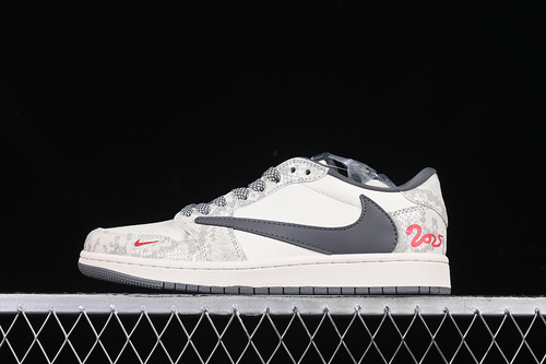 【360】[XS3086-009]-[TRAVIS SCOTT X FRAGMENT DESIGN X AIR JORDAN 1 LOW OG SP WHITE/GREY]-[36-45]