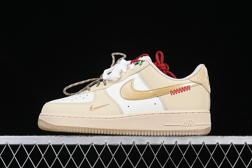 【300】[HV5990-172]-[AIR FORCE 1 07 LOW SAIL/LIGHT KHAKI/PARACHUTE BEIGE/TEAM GOLD]-[UNISEX:36-45]