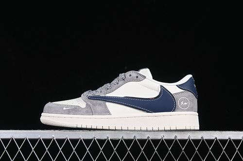 【360】[CF3688-066]-[TRAVIS SCOTT X FRAGMENT DESIGN X AIR JORDAN 1 LOW OG SP WHITE/GREY/BLUE]-[36-45]