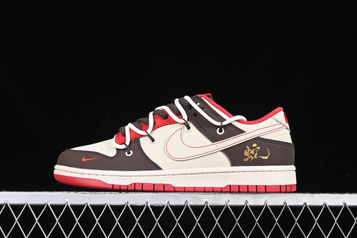 【380】[YX5066-268]-[SB DUNK LOW SUPREME OFF WHITE/RED/BROWN]-[WOMAN:36-39]-[MAN:40-45]