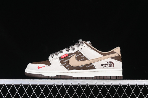 【380】[DJ2024-056]-[SB DUNK LOW SUPREME WHITE/BROWN]-[WOMAN:36-39]-[MAN:40-45]