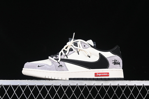 【380】[SJ0086-139]-[TRAVIS SCOTT X FRAGMENT DESIGN X AIR JORDAN 1 LOW OG SP  GREY/WHITE/BLACK][36-45]
