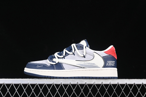 【380】[XS3186-203]-[TRAVIS SCOTT X FRAGMENT DESIGN X AIR JORDAN 1 LOW OG SP WHITE/GREY/BLUE/RED]