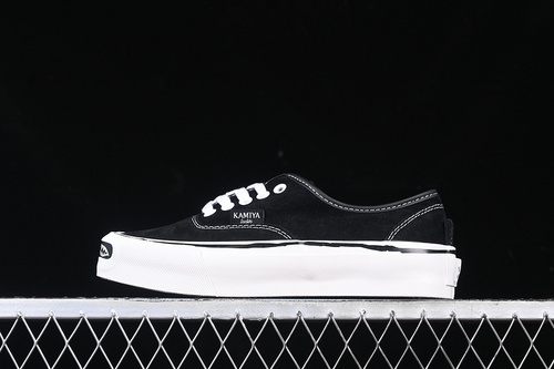 【270】[KAMIYA X VULCANIZE SNEAKER 23AW BLACK/WHITE]-[WOMAN:35-39]-[MAN:40-44]