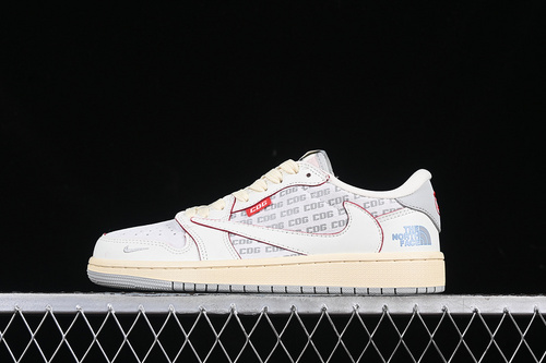 【360】[AG3702-808]-[TRAVIS SCOTT X FRAGMENT DESIGN X AIR JORDAN 1 LOW OG SP OFF WHITE/BEIGE/GREY]