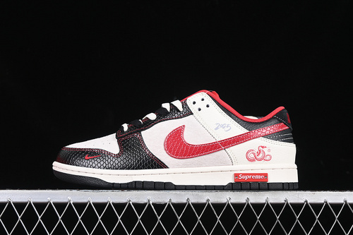【360】[XS1086-014]-[SB DUNK LOW SUPREME BLACK/WHITE/RED]-[WOMAN:36-39]-[MAN:40-45]
