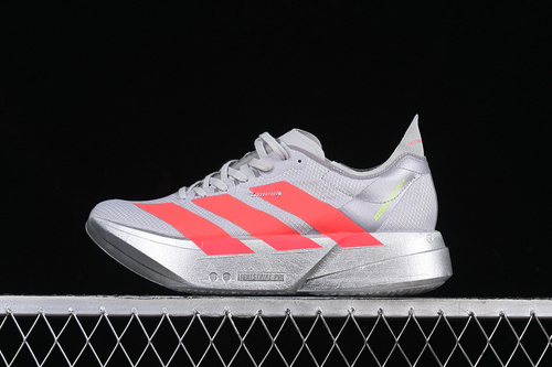 【270】[JR6372]-[ADIZERO ADIOS PRO 4 SILVER METALLIC/LUCID RED/GREY]-[WOMAN:36-39]-[MAN:40-45]