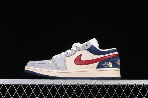 【380】[DM9188-012]-[AIR JORDAN 1 LOW GREY/RED/BEIGE/BLUE]-[WOMAN:36-39]-[MAN:40-45]
