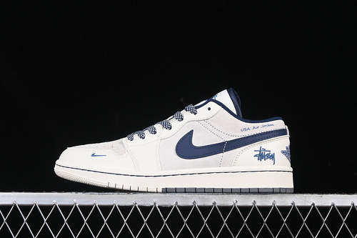【360】[SJ9950-046]-[AIR JORDAN 1 LOW WHITE/GREY/BLUE]-[WOMAN:36-39]-[MAN:40-45]