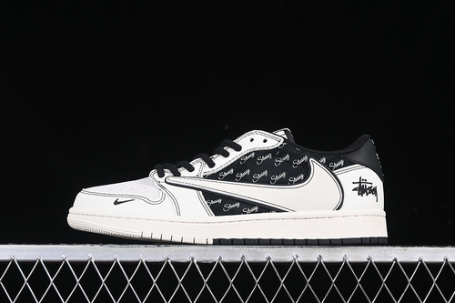 【360】[SJ2068-121]-[TRAVIS SCOTT X FRAGMENT DESIGN X AIR JORDAN 1 LOW OG SP WHITE/BLACK]-[36-45]