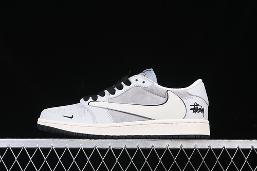 【360】[XZ6898-001]-[TRAVIS SCOTT X FRAGMENT DESIGN X AIR JORDAN 1 LOW OG SP WHITE/GREY/BLACK]-[36-45]
