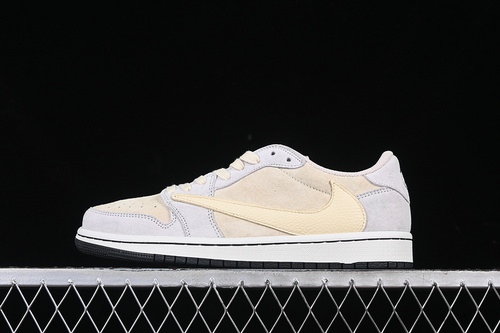【380】[DM7866-812]-[TRAVIS SCOTT X AIR JORDAN 1 LOW OG GREY/YELLOW]-[WOMAN:36-39]-[MAN:40-47.5]