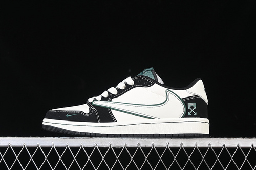 【360】[SJ2068-114]-[TRAVIS SCOTT X FRAGMENT DESIGN X AIR JORDAN 1 LOW OG SP BLACK/WHITE/GREEN][36-45]