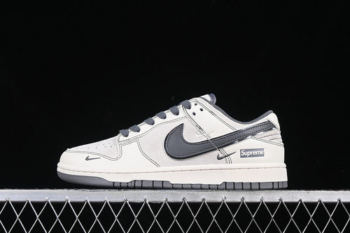【360】[XX3168-303]-[SB DUNK LOW SUPREME WHITE/GREY]-[WOMAN:36-39]-[MAN:40-45]