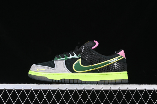 【250】[HV1454-001]-[DUNK LOW SB WHAT THE DUCKS BLACK/APPLE GREEN/VIVID PINK/VOLT]-[UNISEX:36-45]