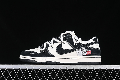 【380】[YX5066-202]-[SB DUNK LOW SUPREME WHITE/BLACK]-[WOMAN:36-39]-[MAN:40-45]