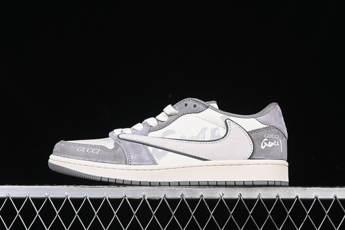 【360】[DM9288-001]-[TRAVIS SCOTT X FRAGMENT DESIGN X AIR JORDAN 1 LOW OG SP WHITE/GREY]-[36-45]