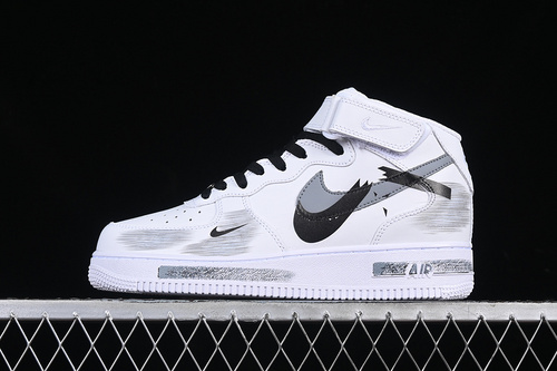 【360】[ZH0316-053]-[AIR FORCE 1 07 MID WHITE/BLACK/GREY]-[WOMAN:36-39]-[MAN:40-45]